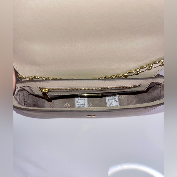 Tory Burch - French Grey Leather - Emerson Adjustable Shoulder Chain Strap Bag - Picture 7 of 15